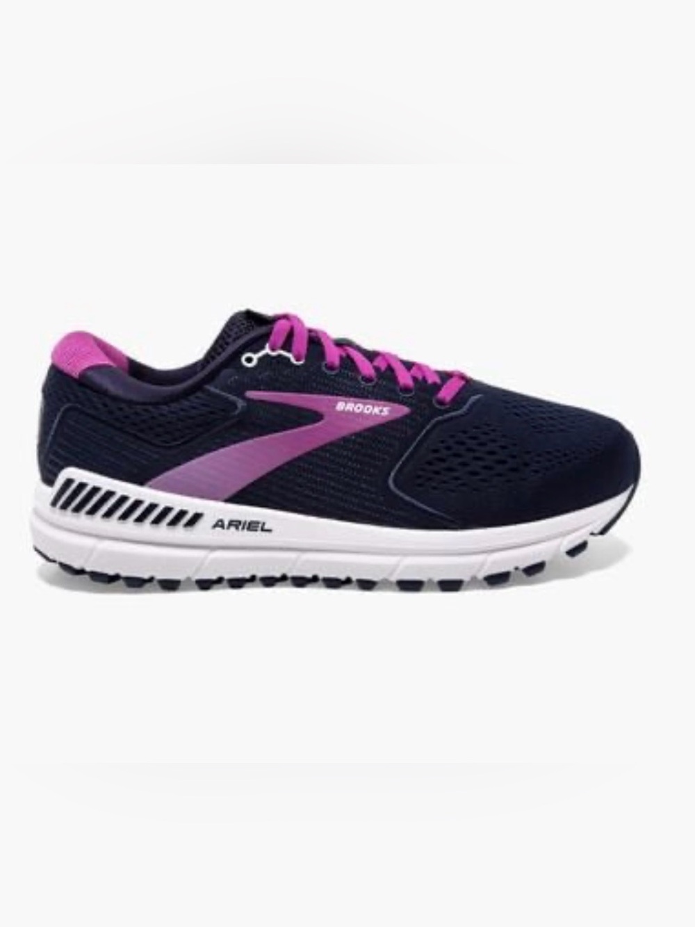 Brooks Ariel Women's Running Shoe - Navy with Pink Accents